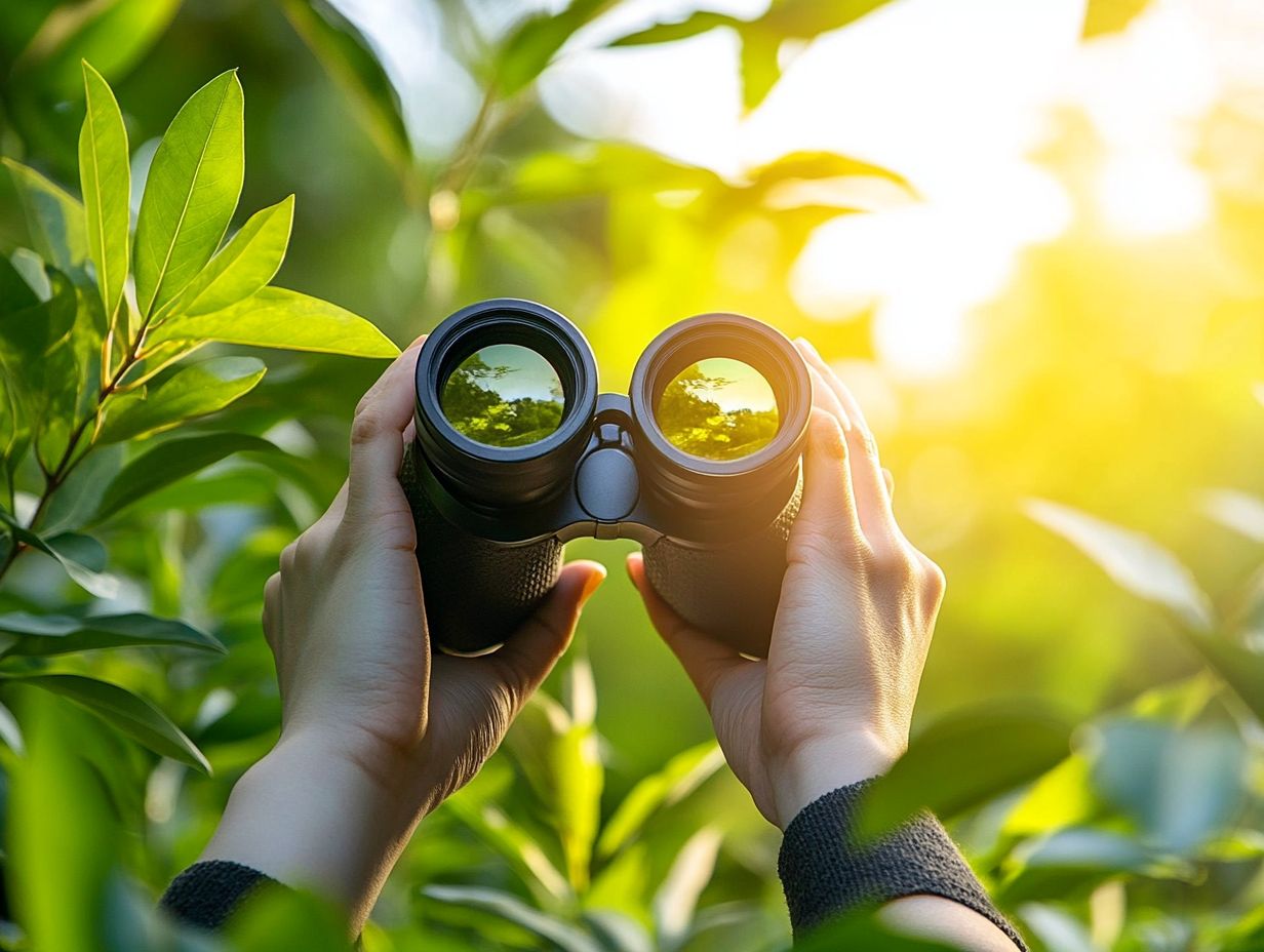 Attaching filters to bird watching binoculars