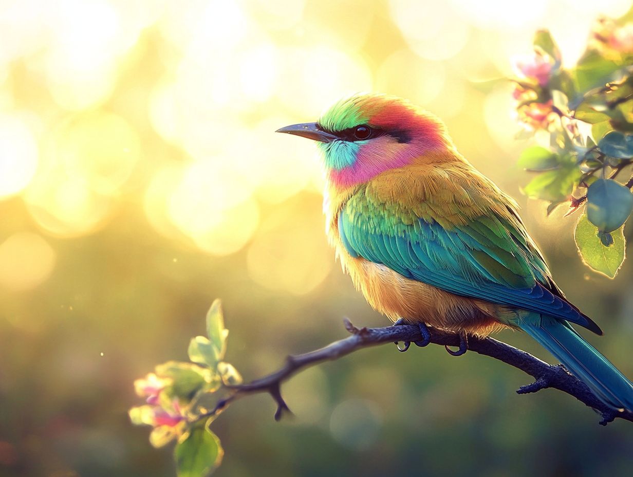 Bird perched among natural foliage, demonstrating natural light in photography