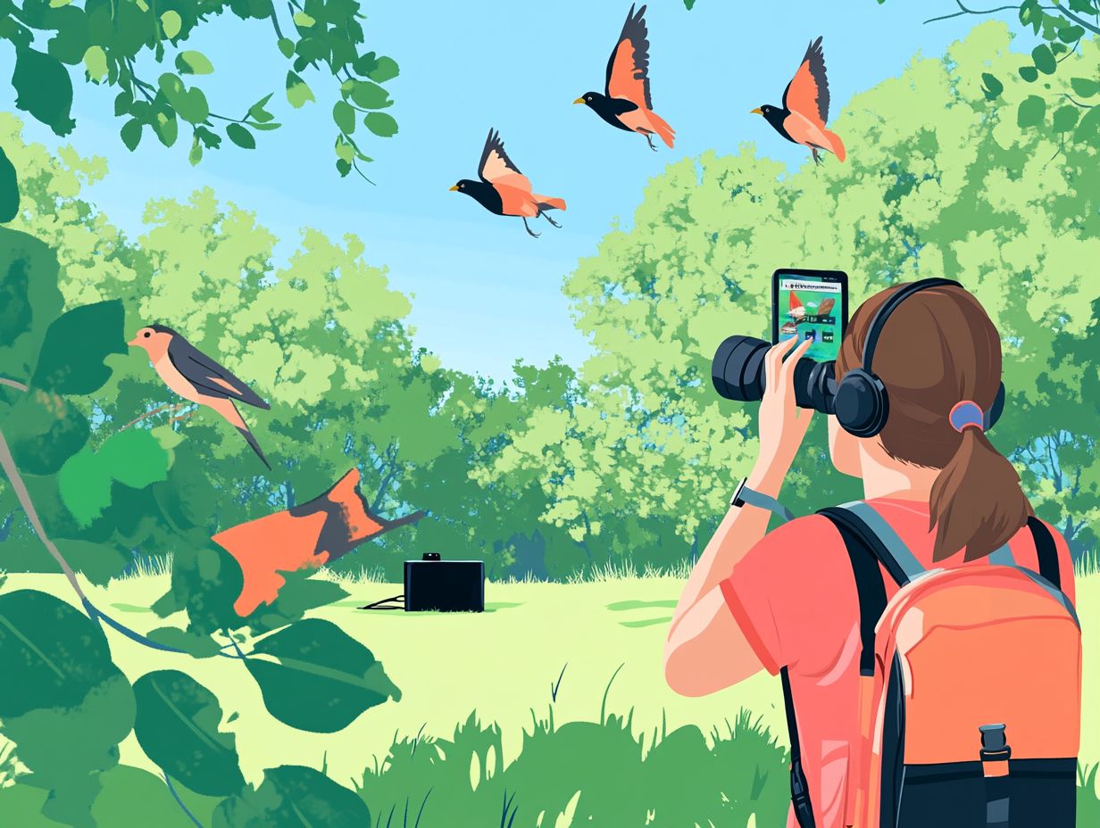 Birdwatchers engaging on social media platforms