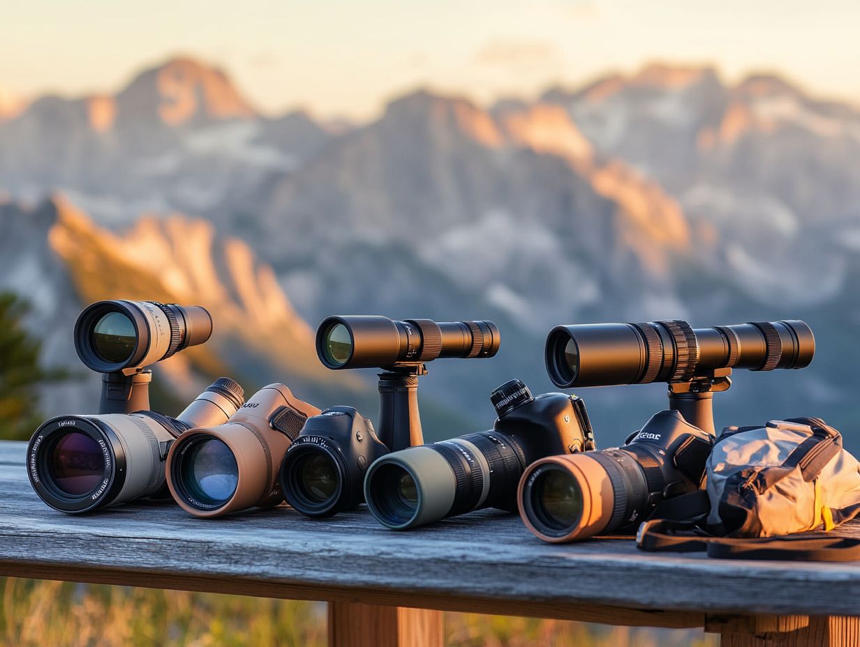 An informative image showing frequently asked questions about spotting scopes