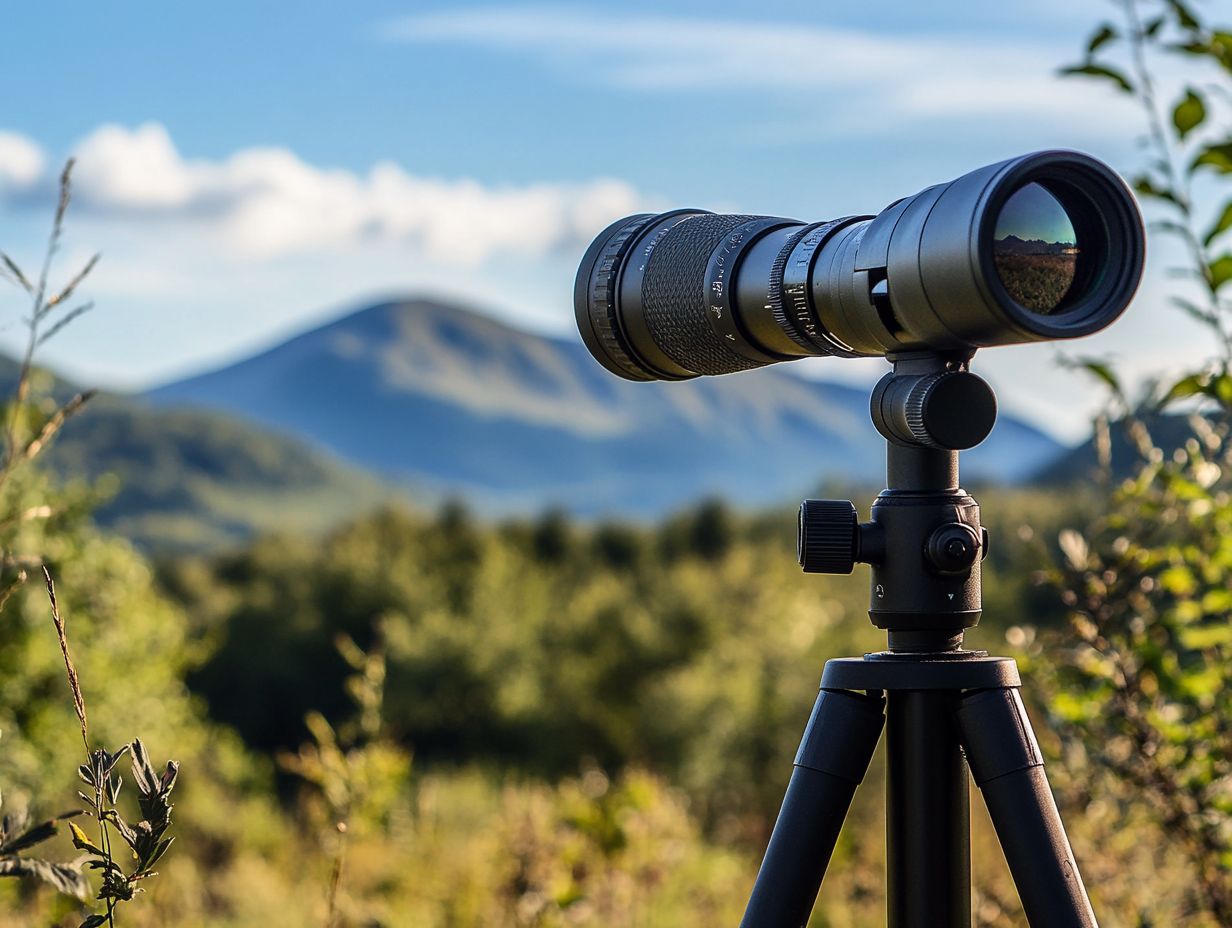 Illustration of various lens coatings for spotting scopes