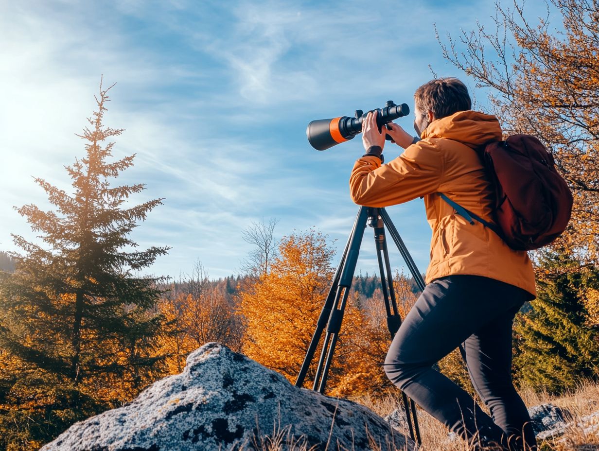 A beautiful bird captured through a high-quality spotting scope