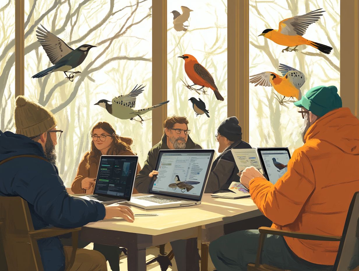 Can beginners join online birding communities?