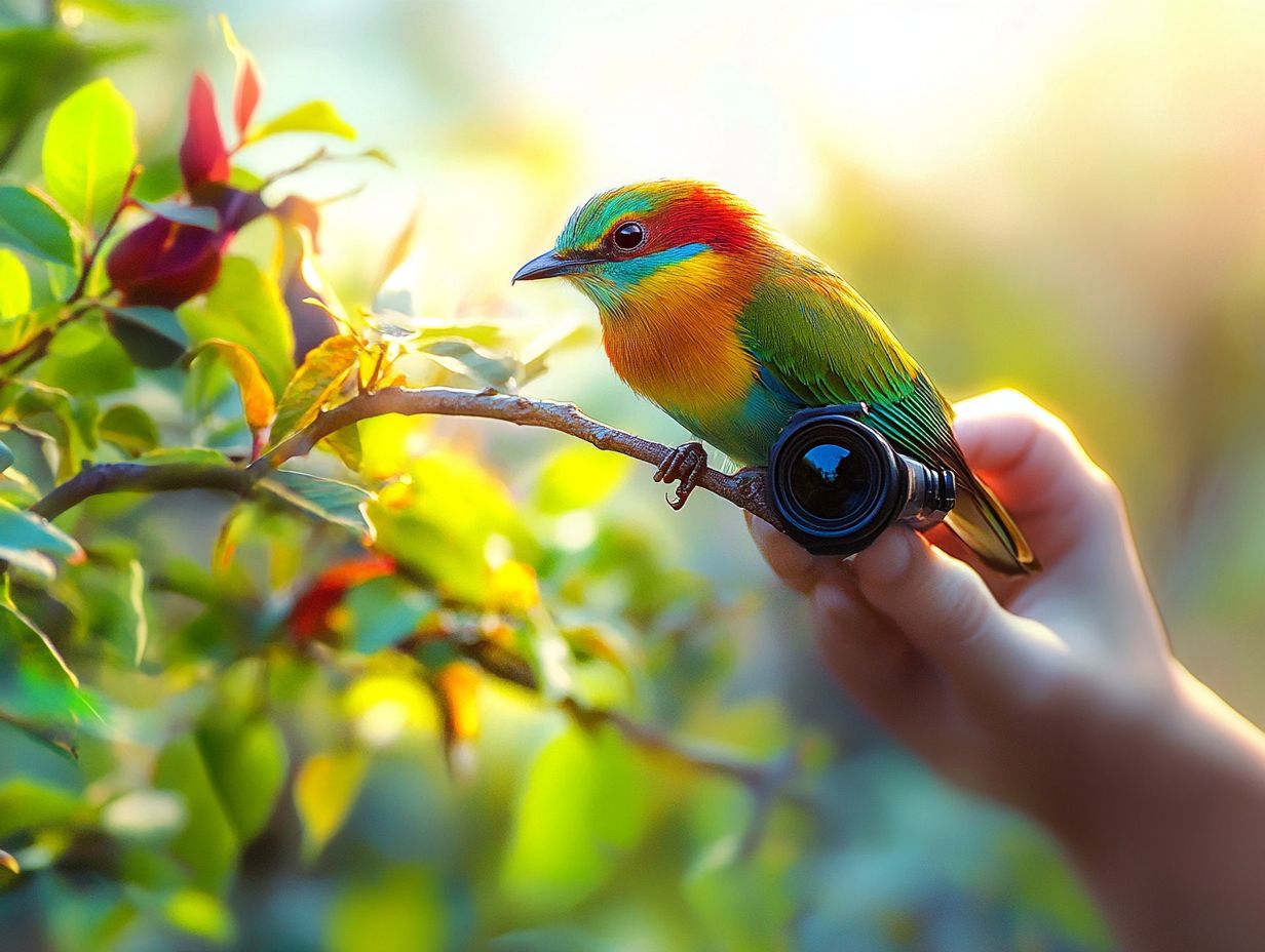 A variety of zoom lenses for bird photography