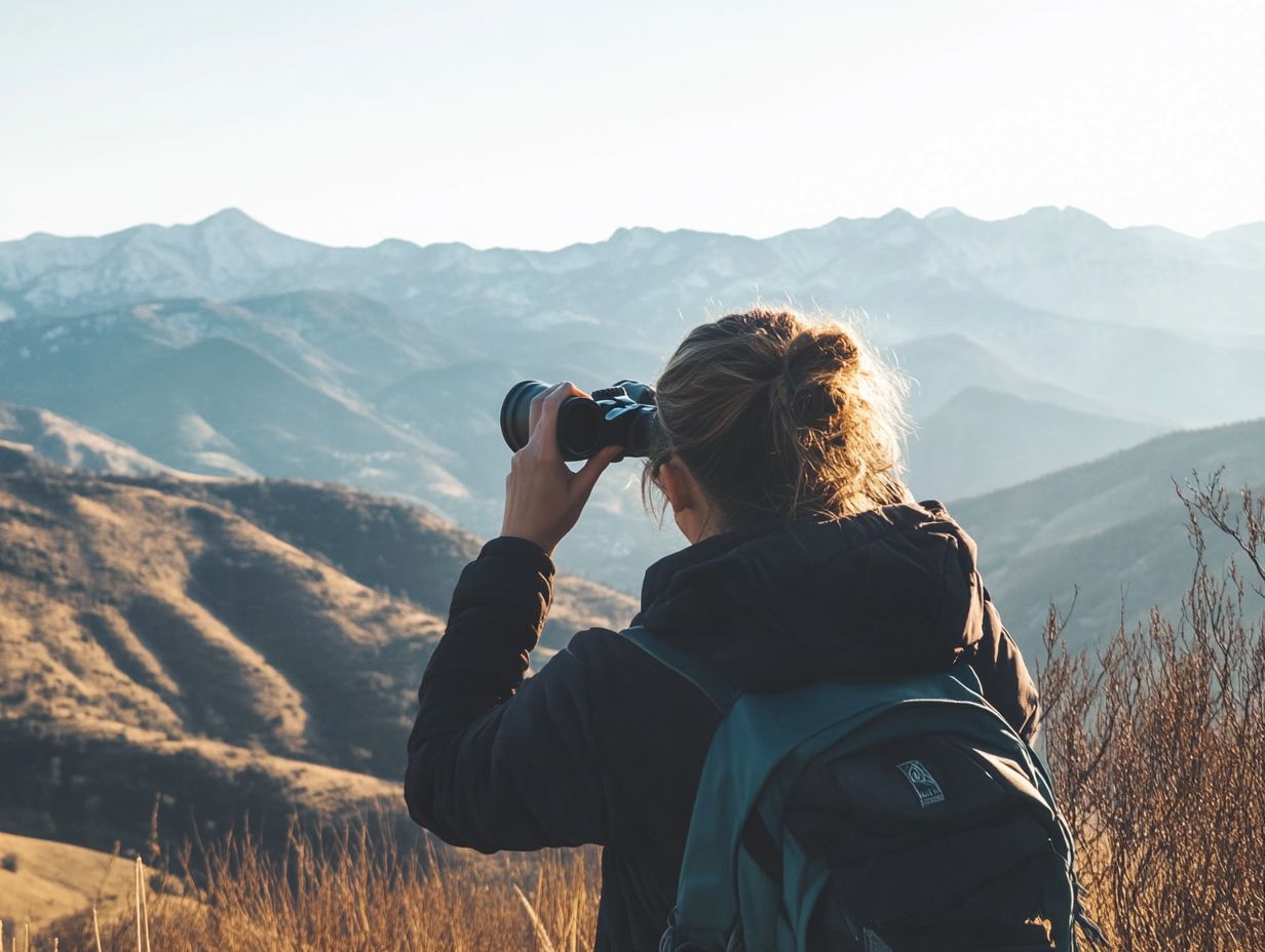 Lightweight binoculars displayed outdoors