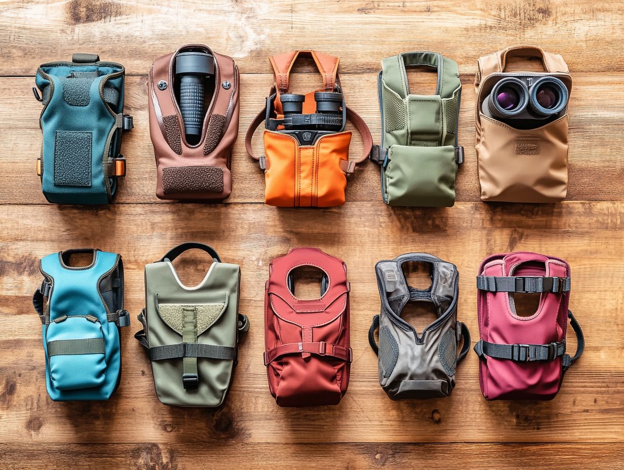 Image showcasing various binocular harness designs