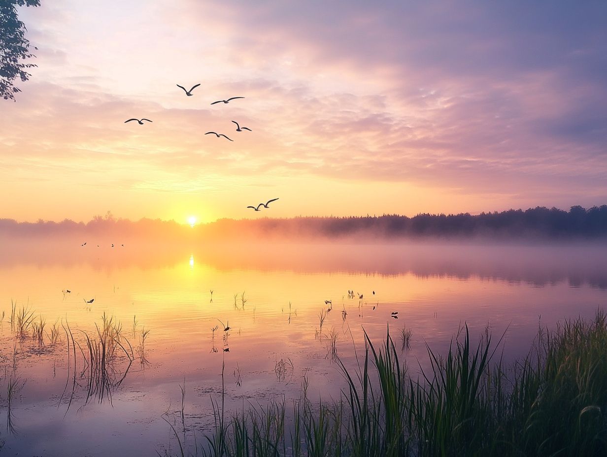 Image depicting the best time of day for bird photography during golden hour.