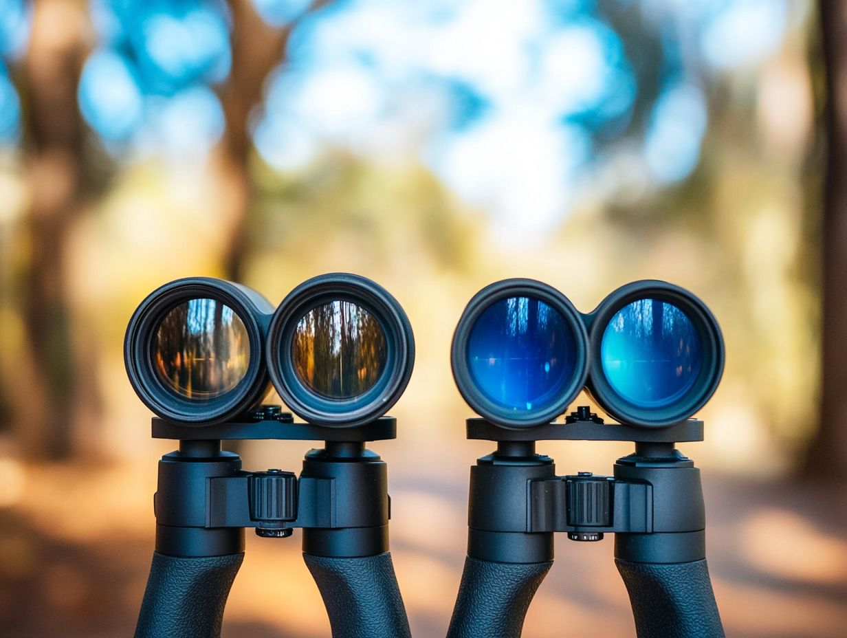 What is lens coating and how does it impact binocular performance?