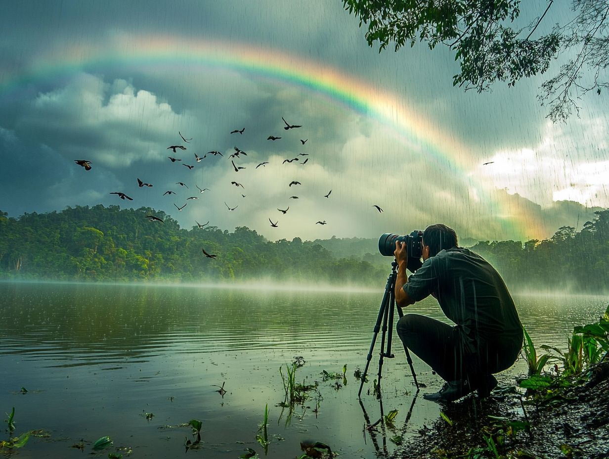 Bird photography gear during various weather conditions