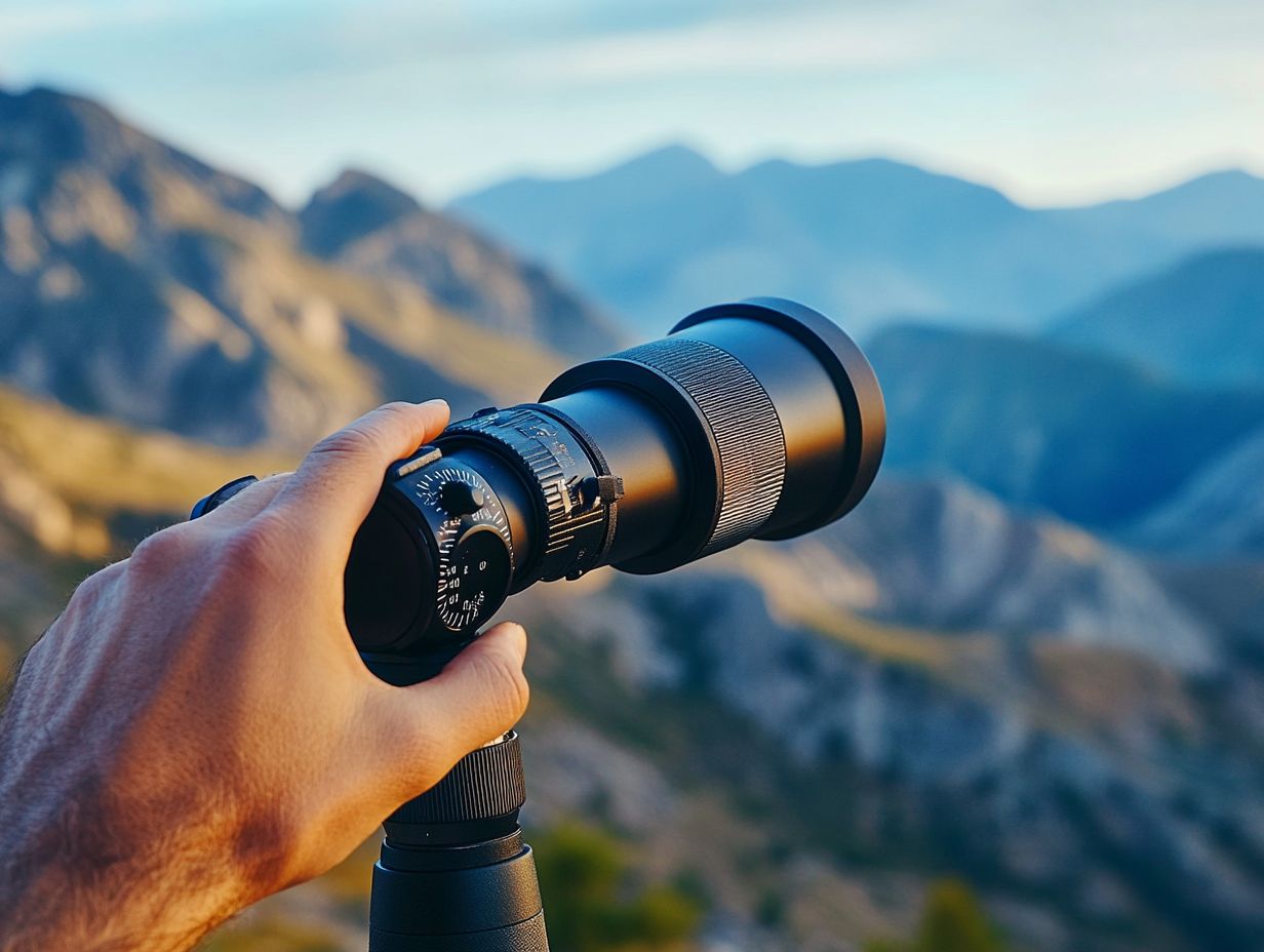 How is magnification measured in spotting scopes?