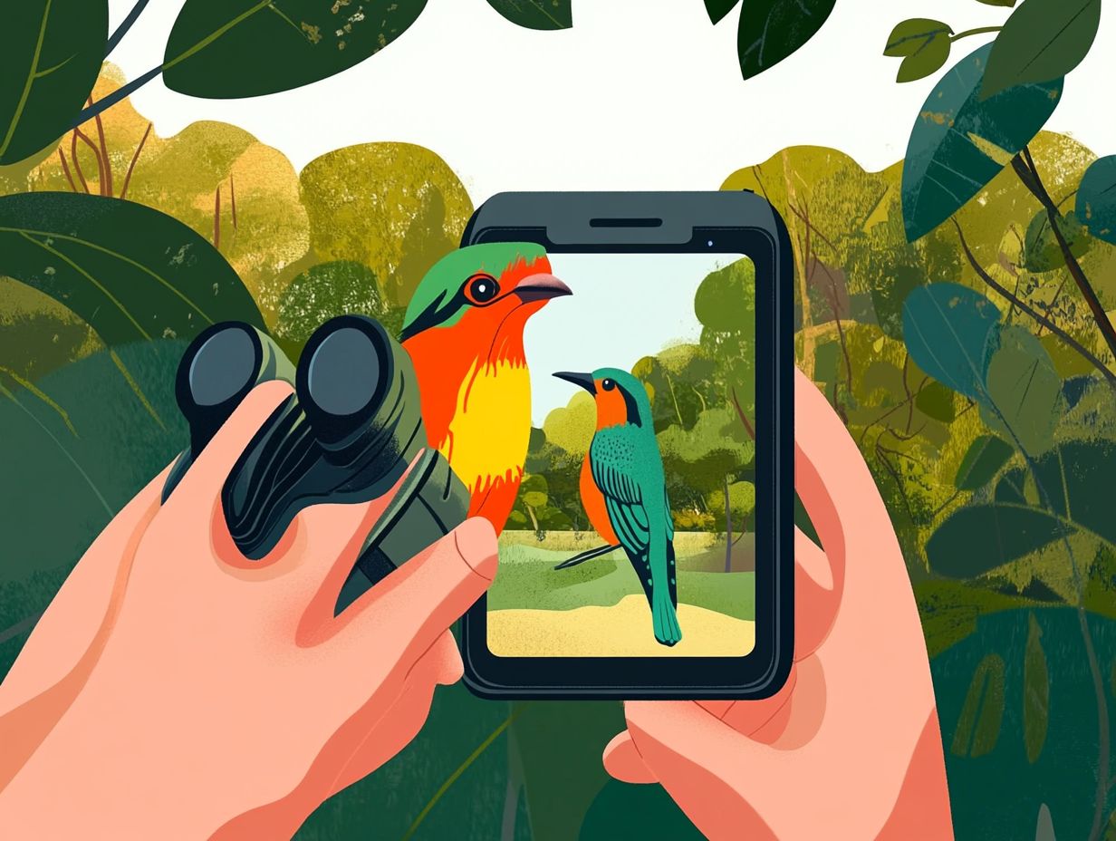 Screenshot of top birding apps enhancing user experience