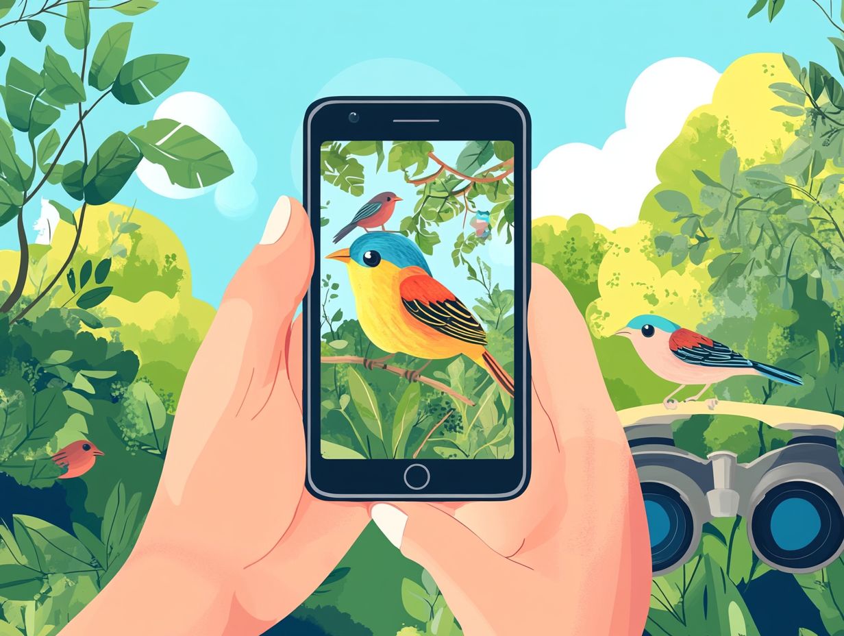 How do apps help in monitoring bird populations?