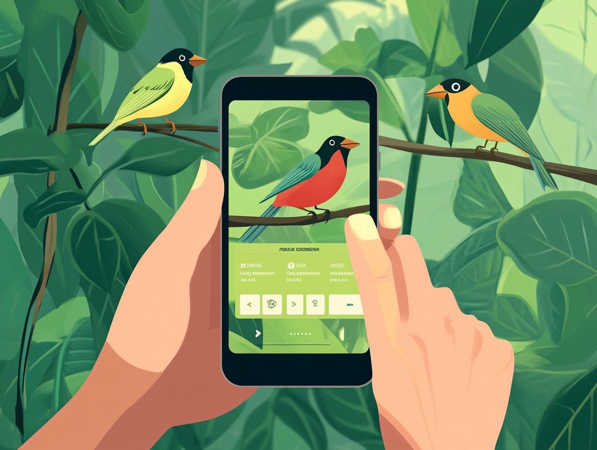 A visual representation of technology aiding in bird habitat conservation