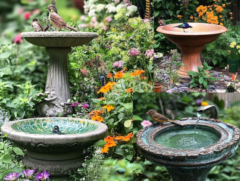 Top 10 Bird Bath Styles for Every Garden