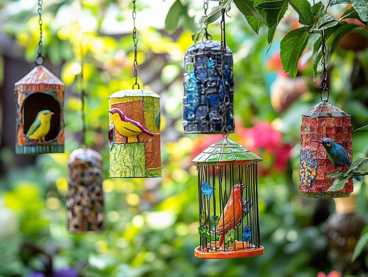 Illustration of Popular Bird Feeder Designs