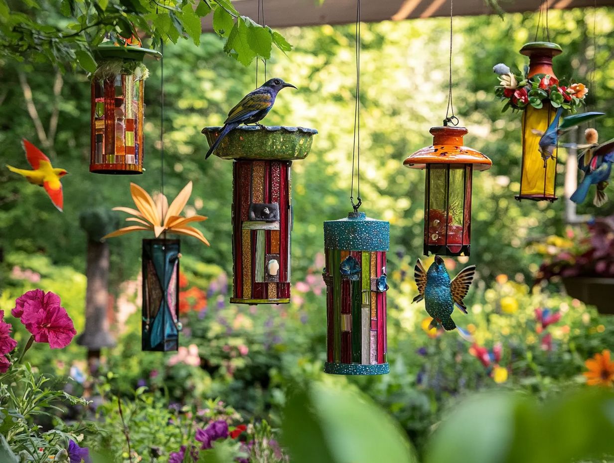 Various types of bird food to offer