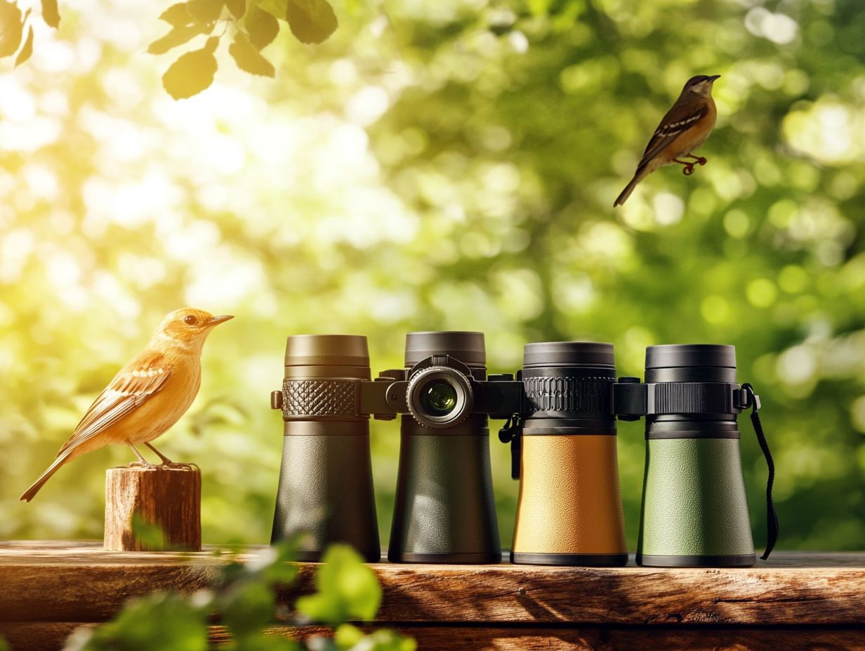 Illustration of Frequently Asked Questions about binoculars for bird watching