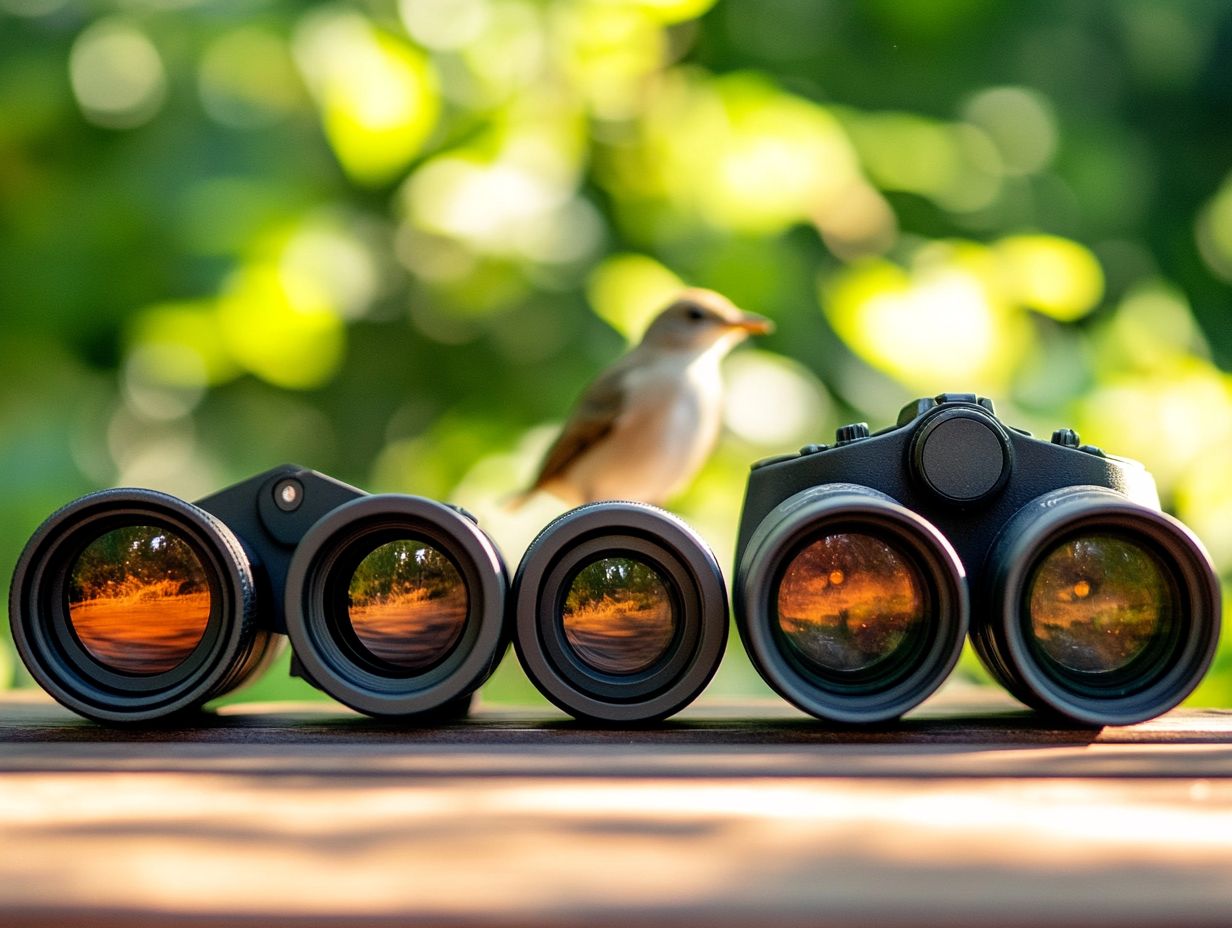 Image showing the top five birdwatching binoculars under $200