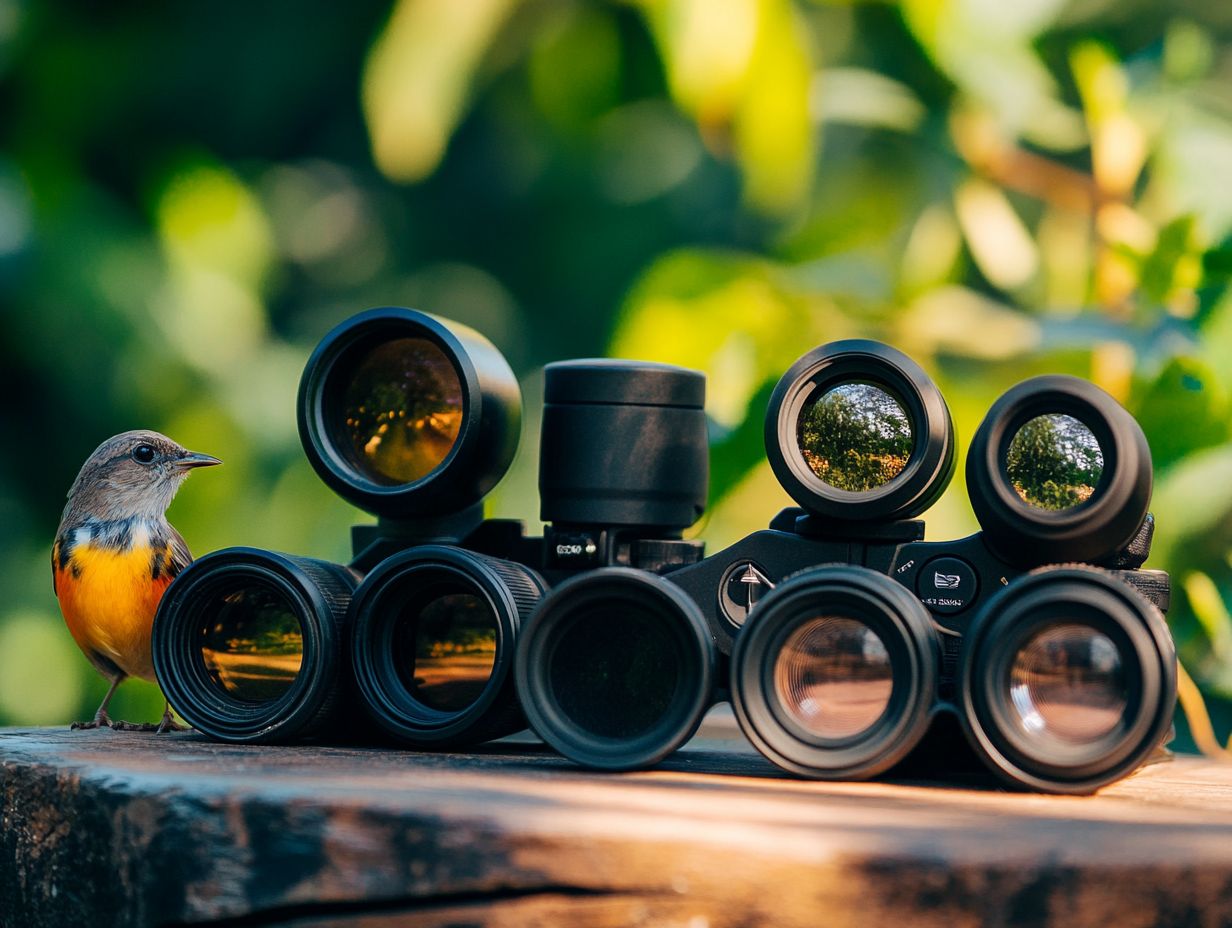 A selection of top binoculars for bird watching