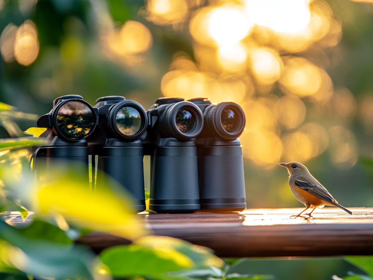 Illustration of Essential Features for Choosing Binoculars for Bird Watching.