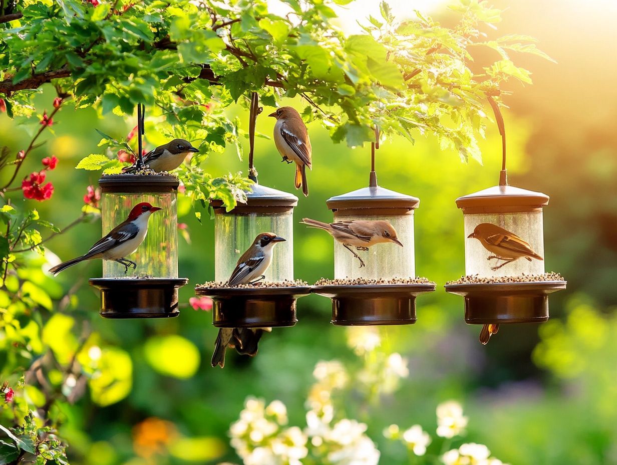 Image showing key takeaways about bird feeders