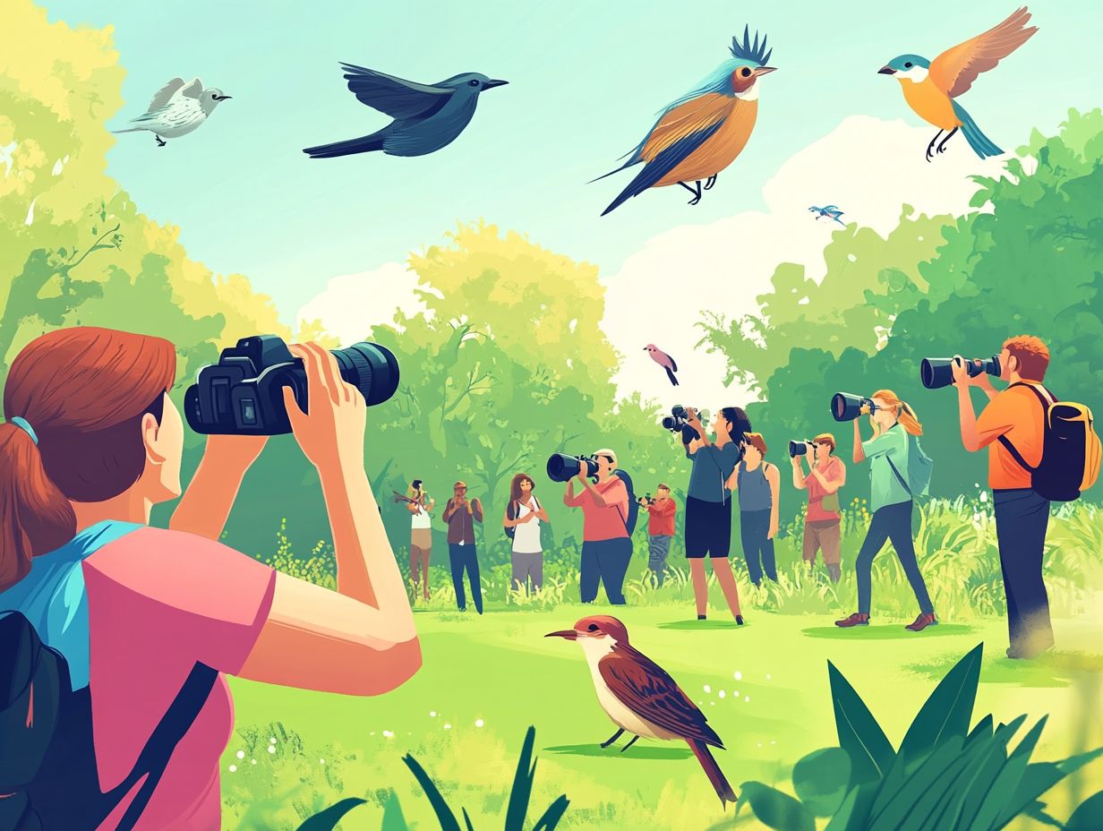 Visual representation of Reddit as a community for bird watchers.