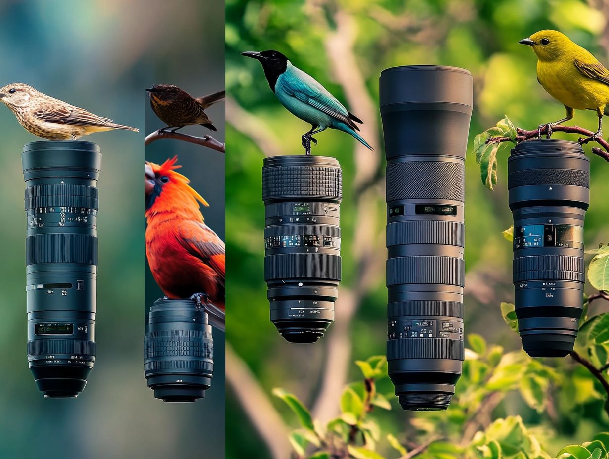 A photographer using a telephoto lens for bird photography