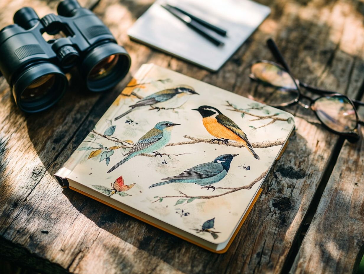 A collection of essential features to find in a bird field guide