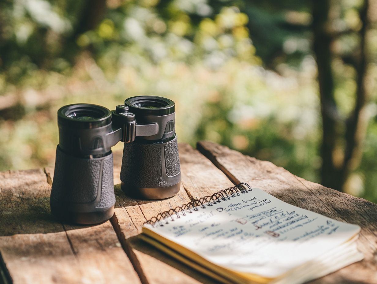 How does objective lens diameter affect birding binoculars?