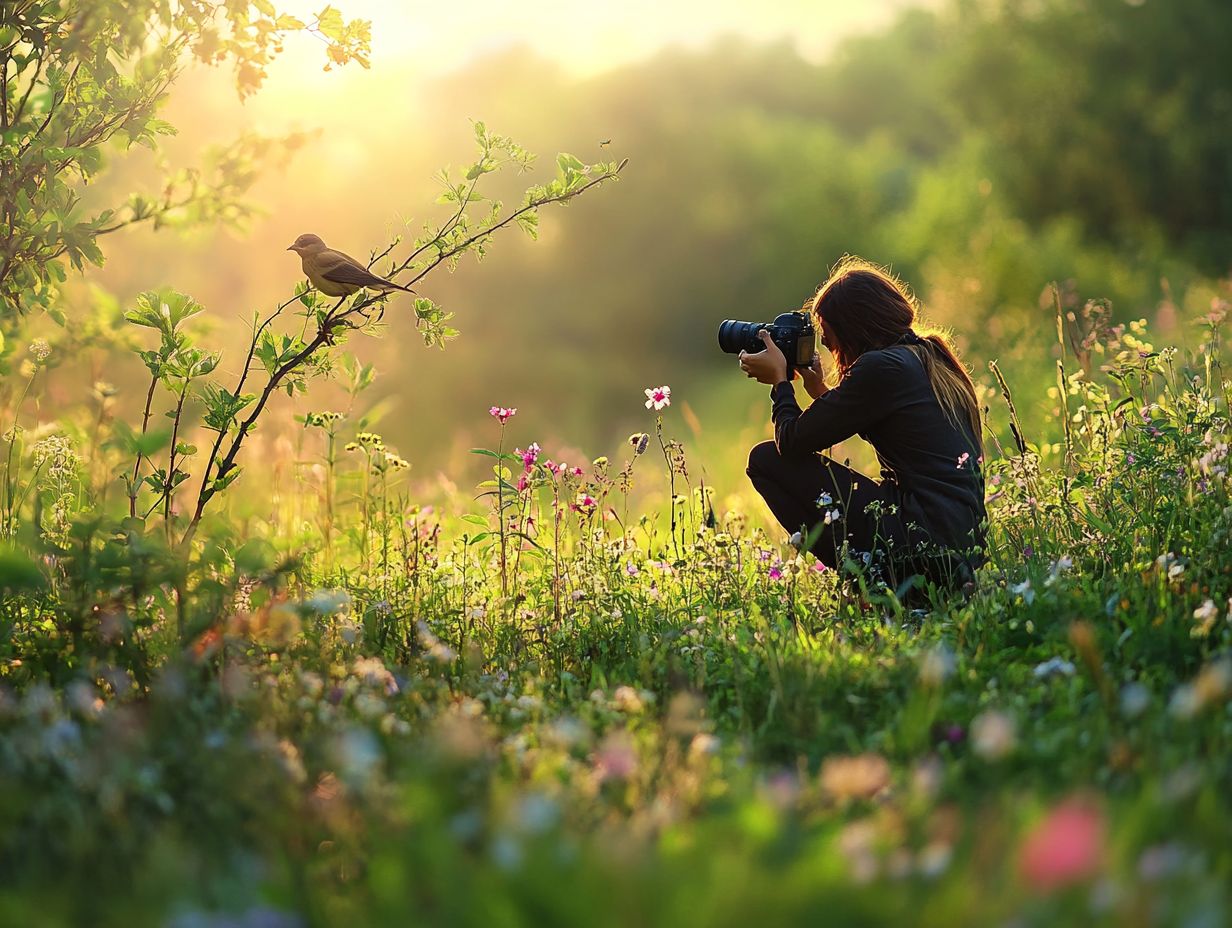 A diagram explaining how to avoid common pitfalls in bird photography