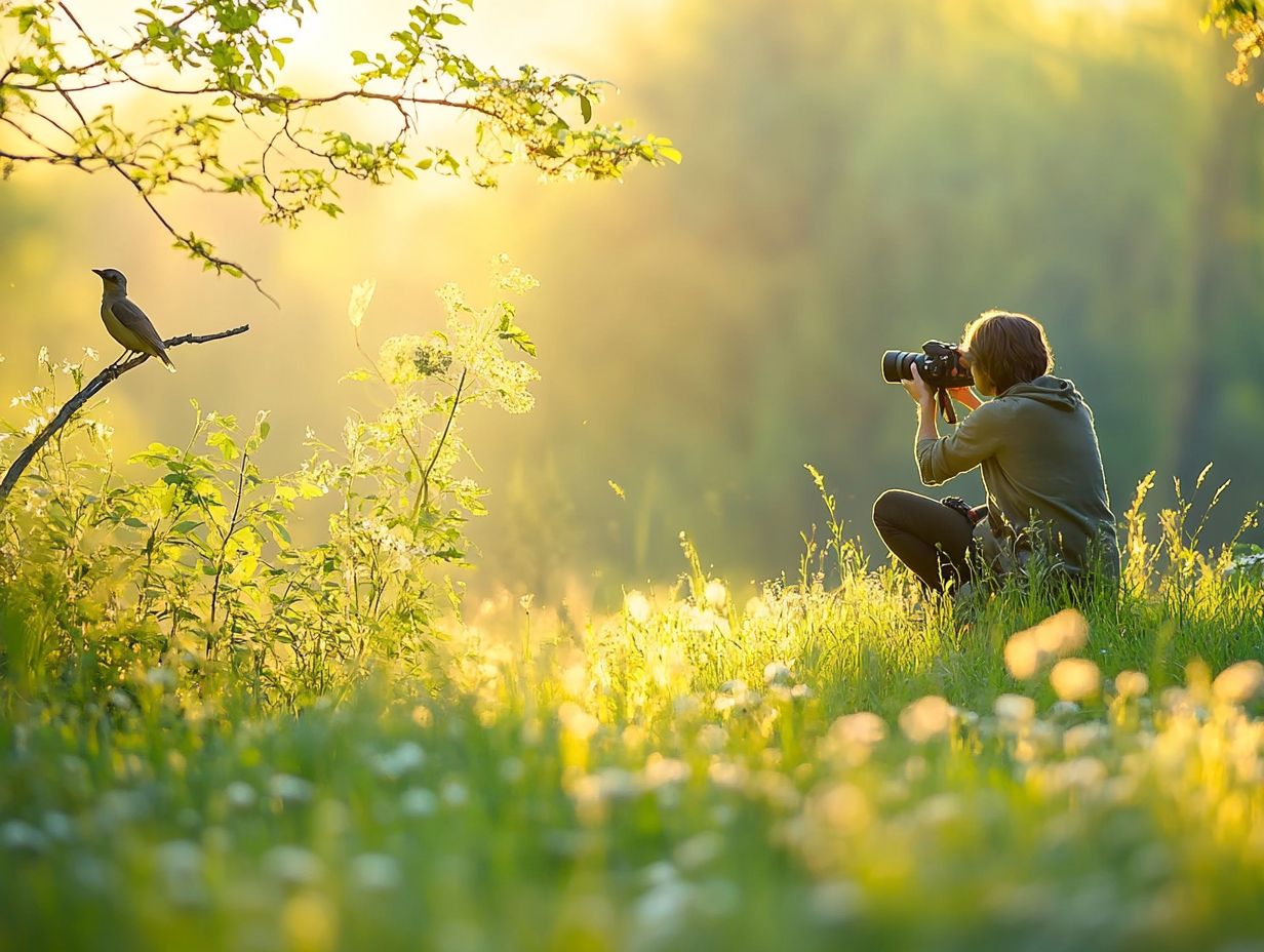 A visual guide to understanding focal length in bird photography.