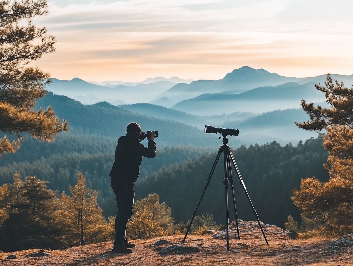 Illustration of Proper Setup Techniques for Spotting Scope