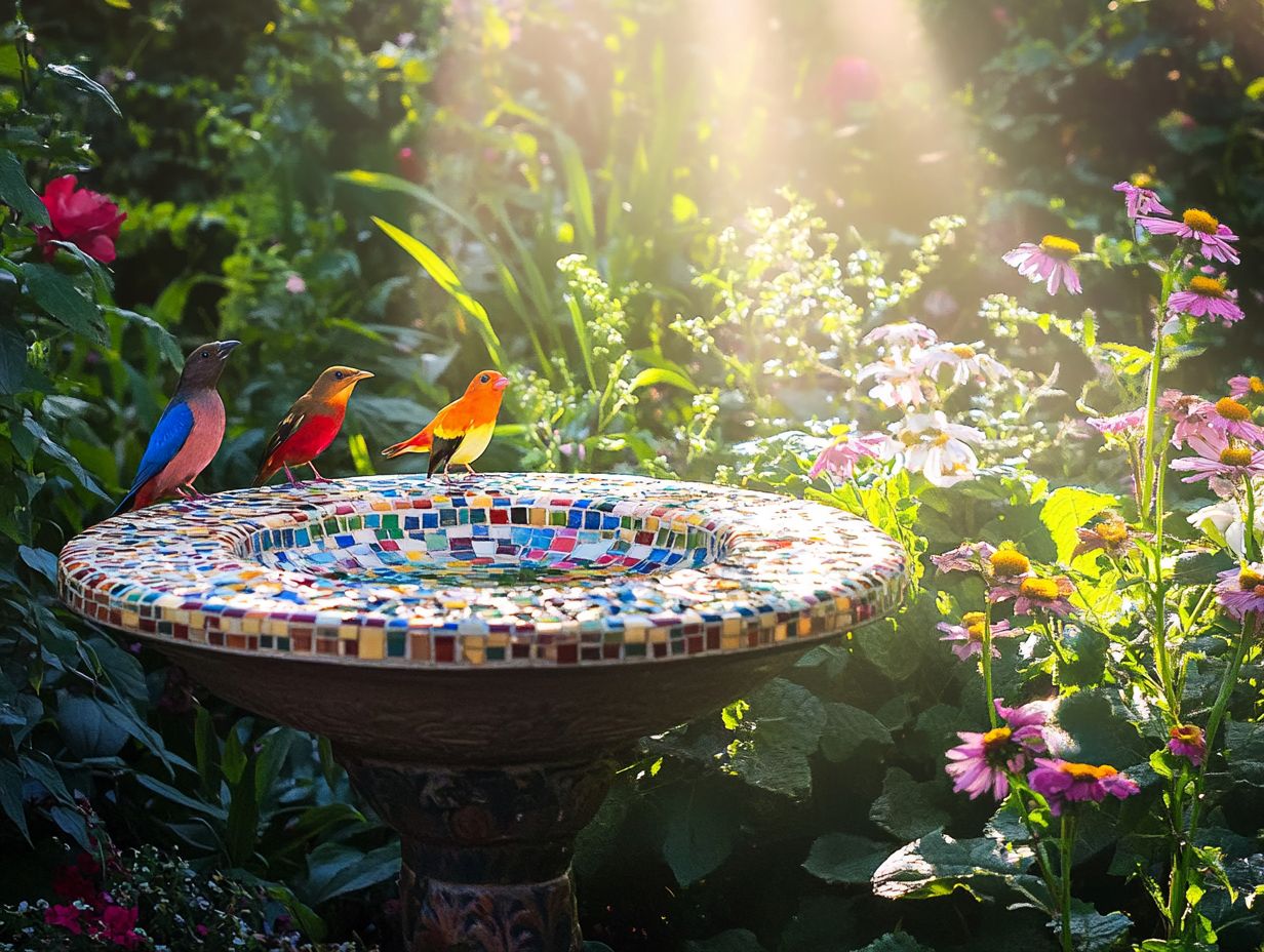 12. Hanging Planters with Built-In Bird Baths