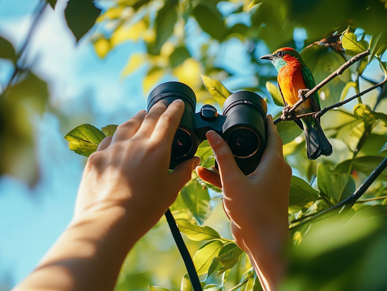 A scenic view illustrating ideal lighting and conditions for birdwatching