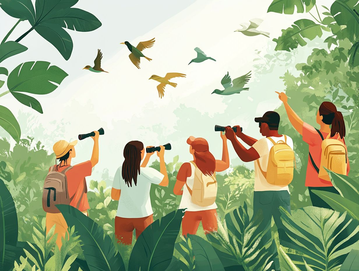 A community of bird watchers actively engaged in conservation efforts.