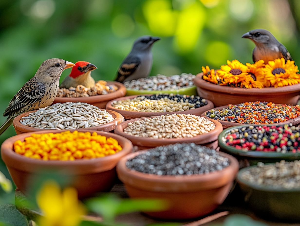 A variety of mealworms and insects suitable for garden birds