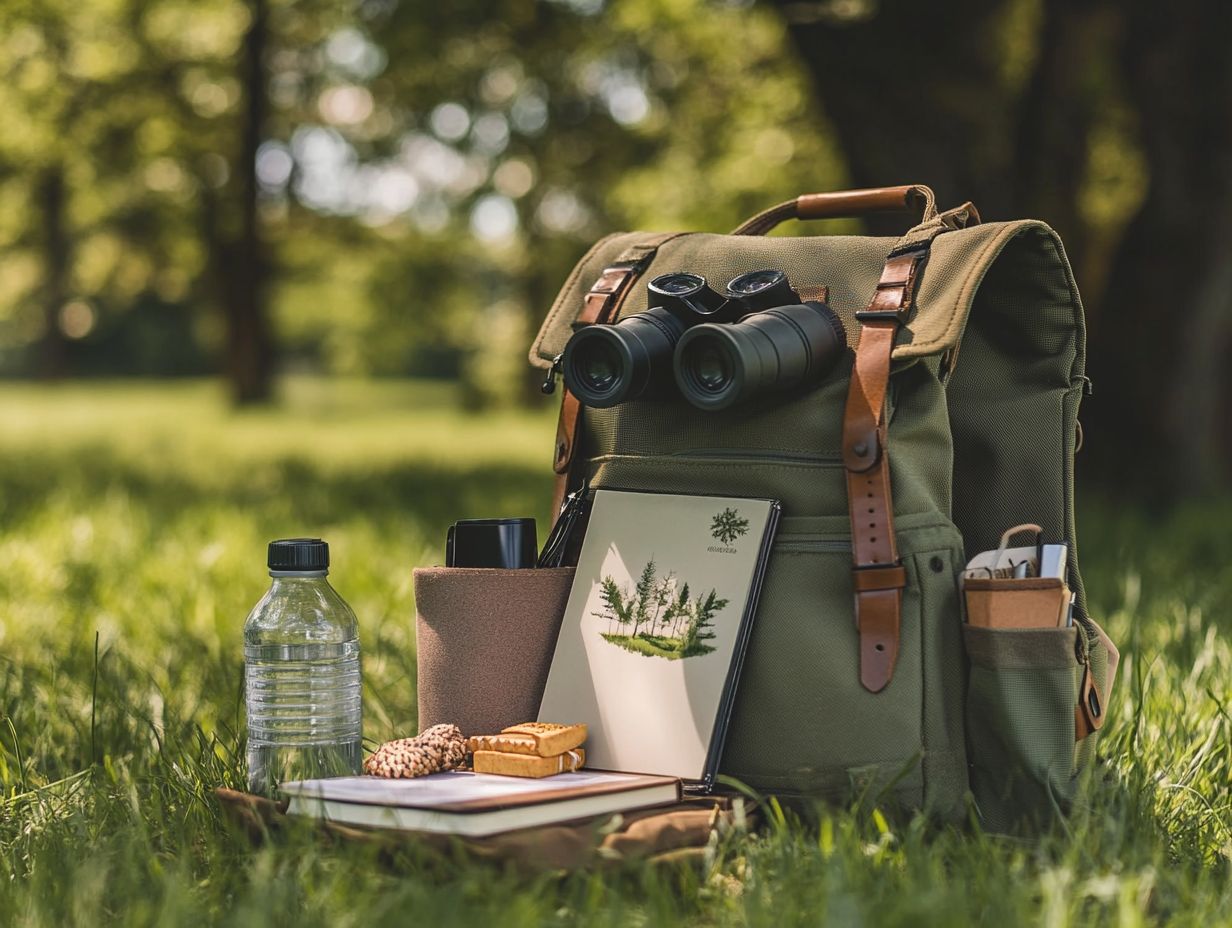 Birdwatching supplies for comfort and safety