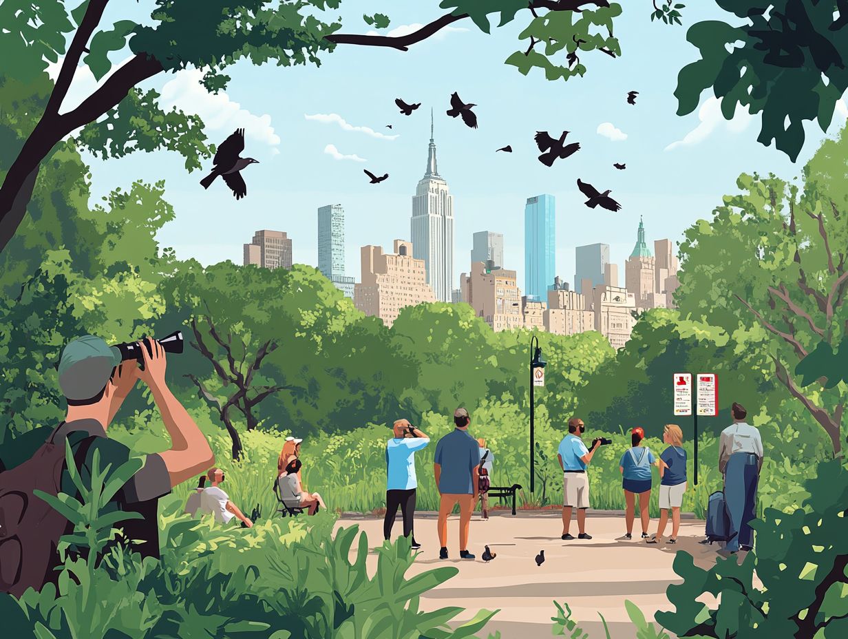 A scenic view of Central Park showcasing birdwatching opportunities.